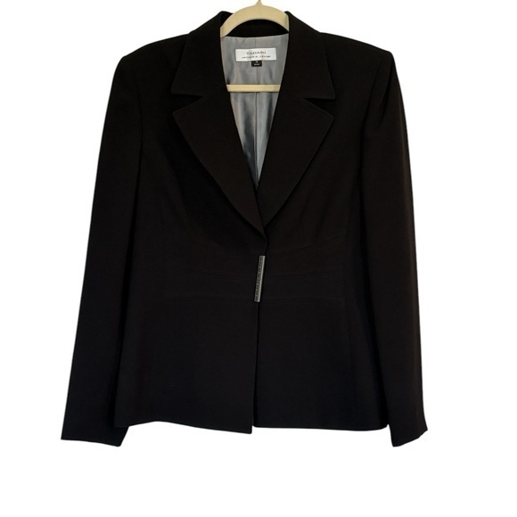 NWT Tahari Grace Black Contemporary Business  Career Blazer Size 12 - Picture 1 of 11